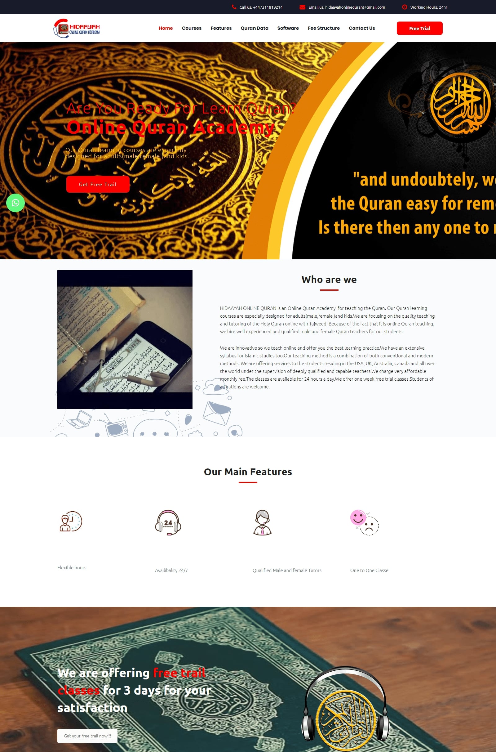Hidaayah Online Quran Website — website by All Tech 360