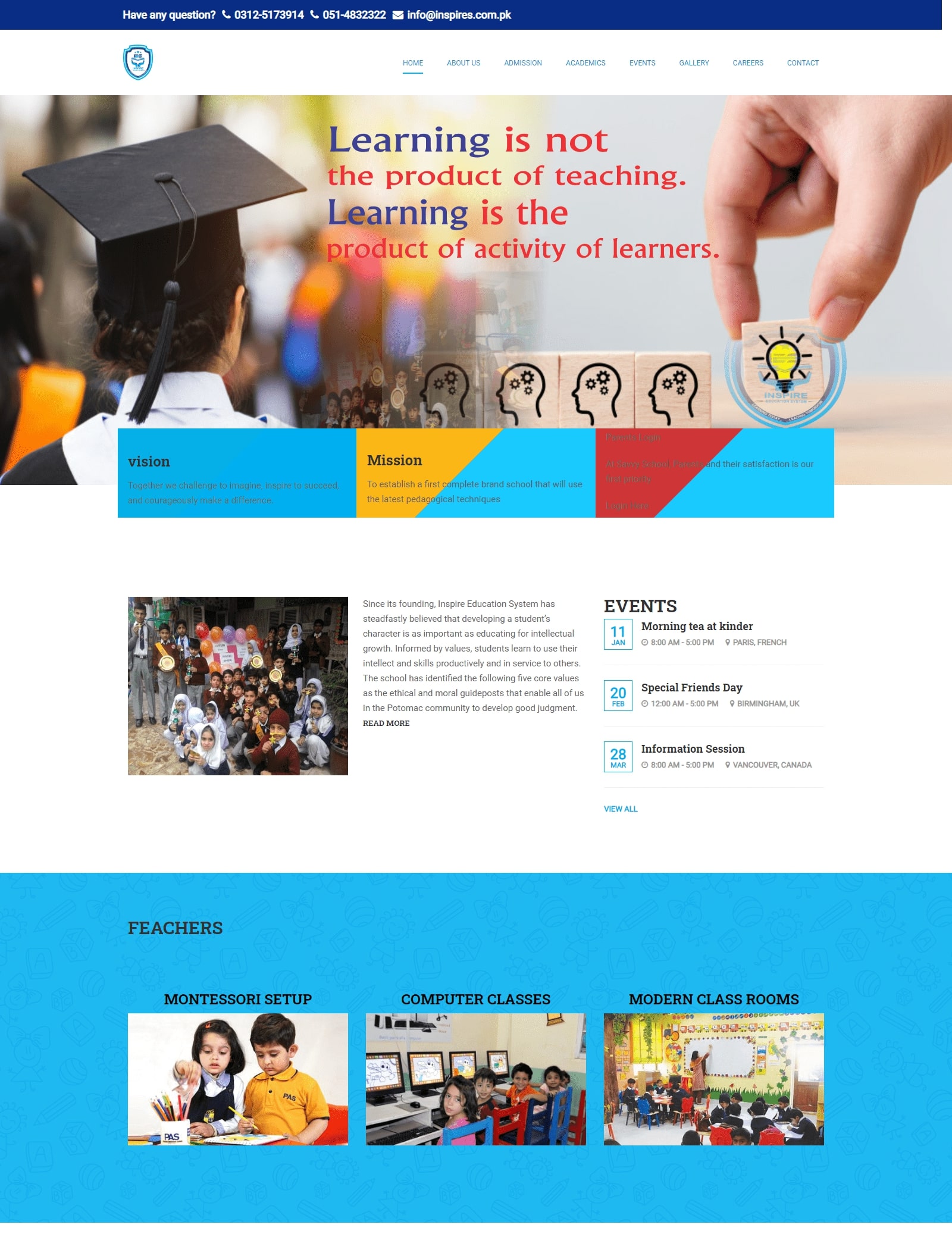 Inspire Education System Website — website by All Tech 360