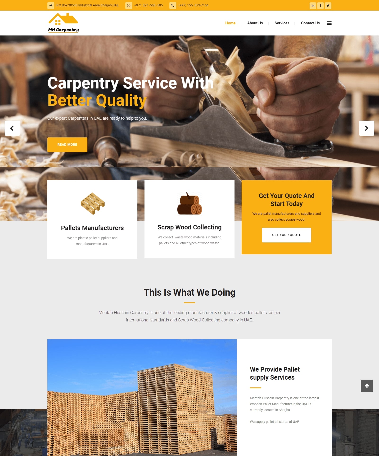 Mehtab Hussain Carpentry Website — website by All Tech 360